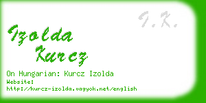 izolda kurcz business card
